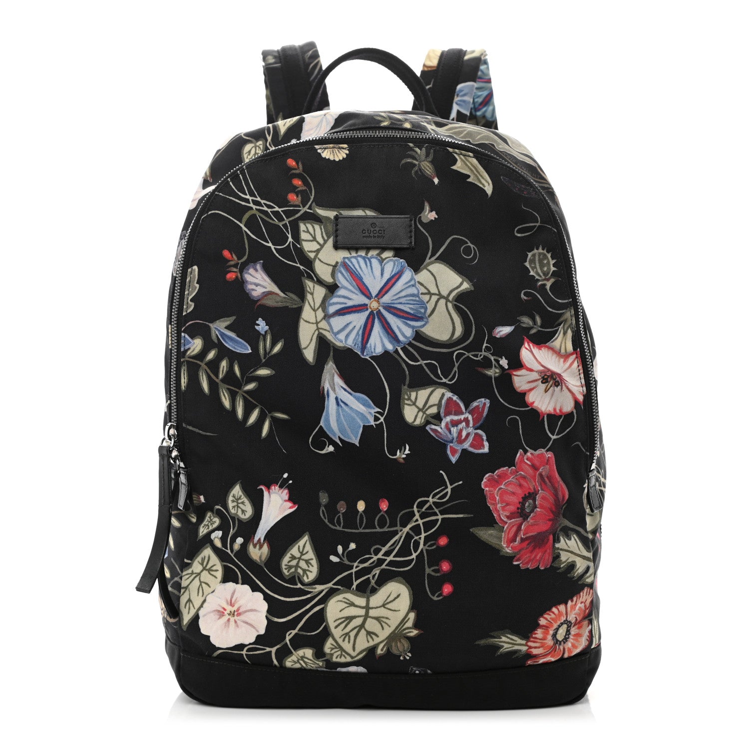 Gucci Canvas D-Active Flora Floral Knight Backpack Black 1 of 13