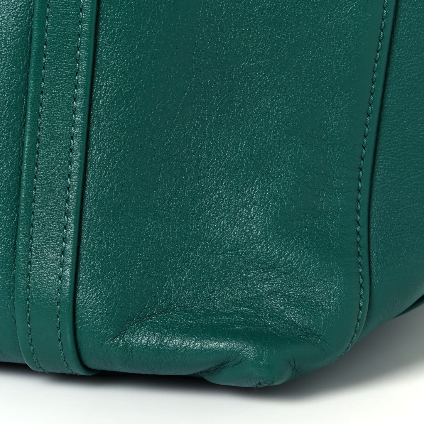 Calfskin Large Laundry Cabas Tote Green