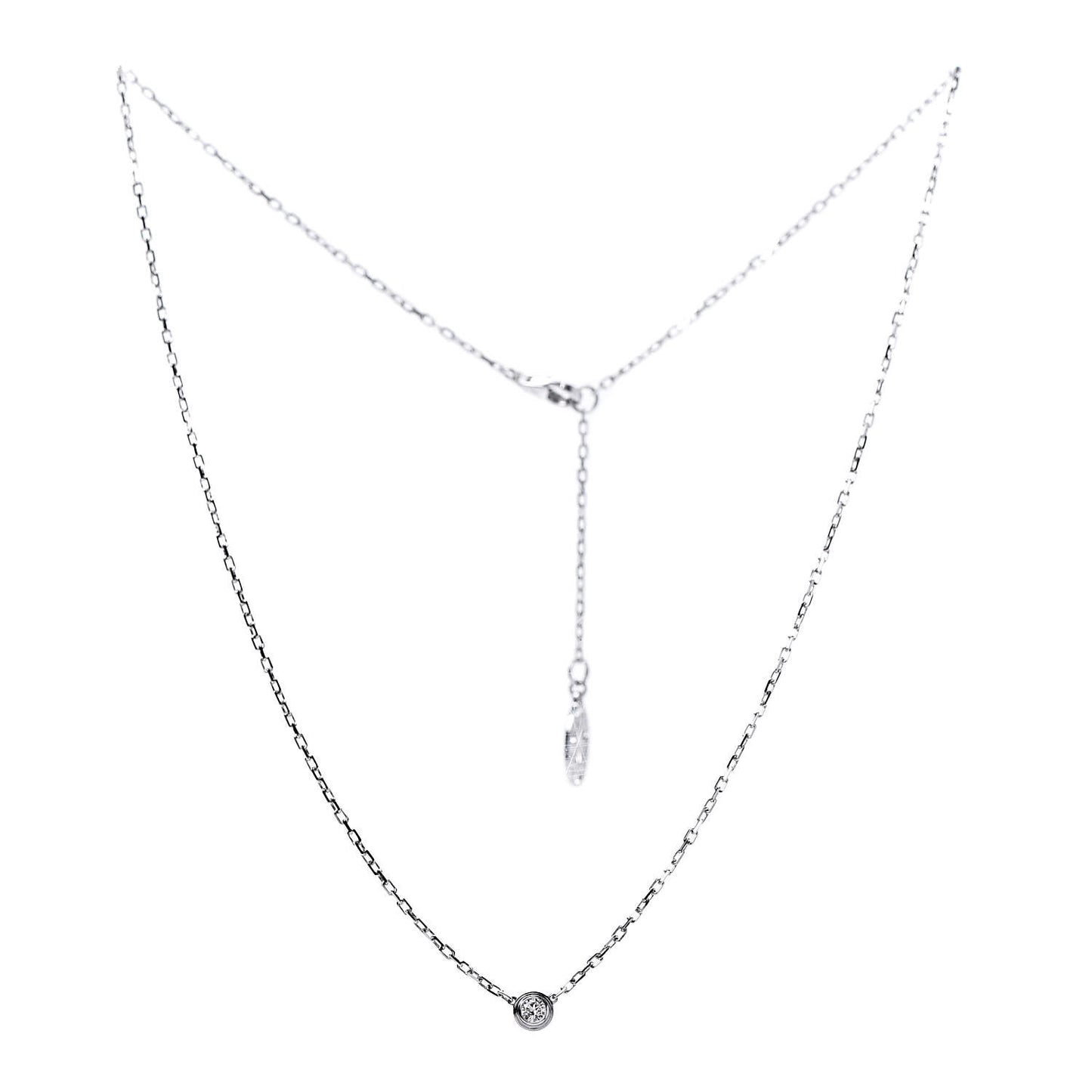 18K White Gold Diamond SM D'Amour Pendant Necklace