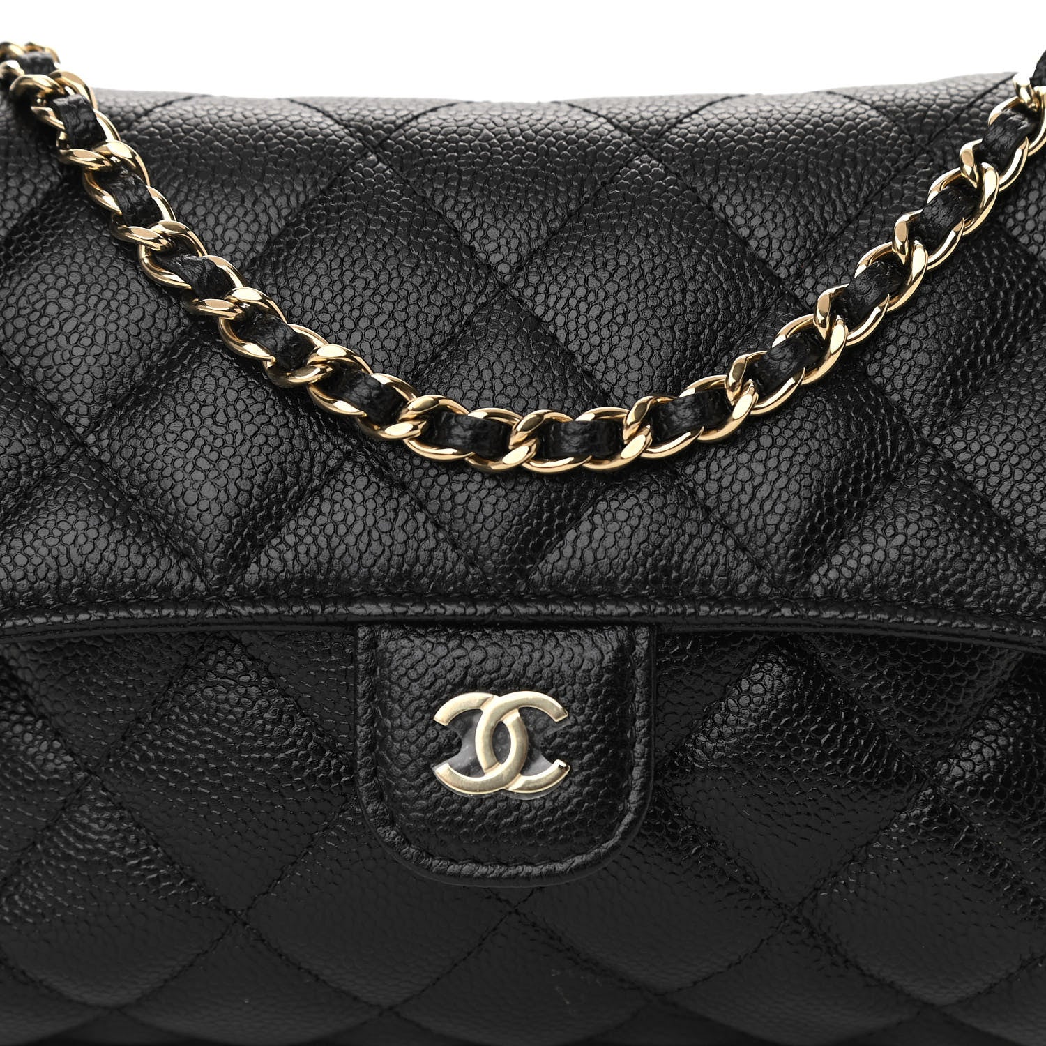 Chanel Jersey Fabric Quilted Foldable Tote With Chain Black Multicolor 13 of 18