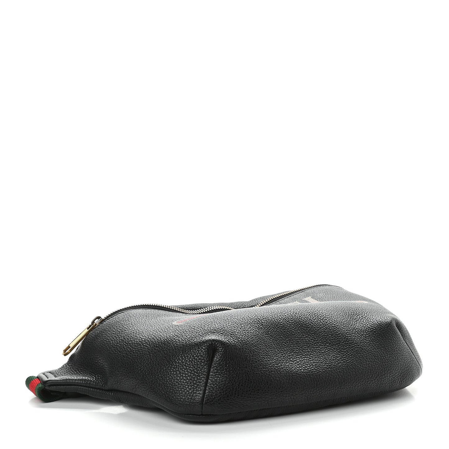 Grained Calfskin Logo Belt Bag Black
