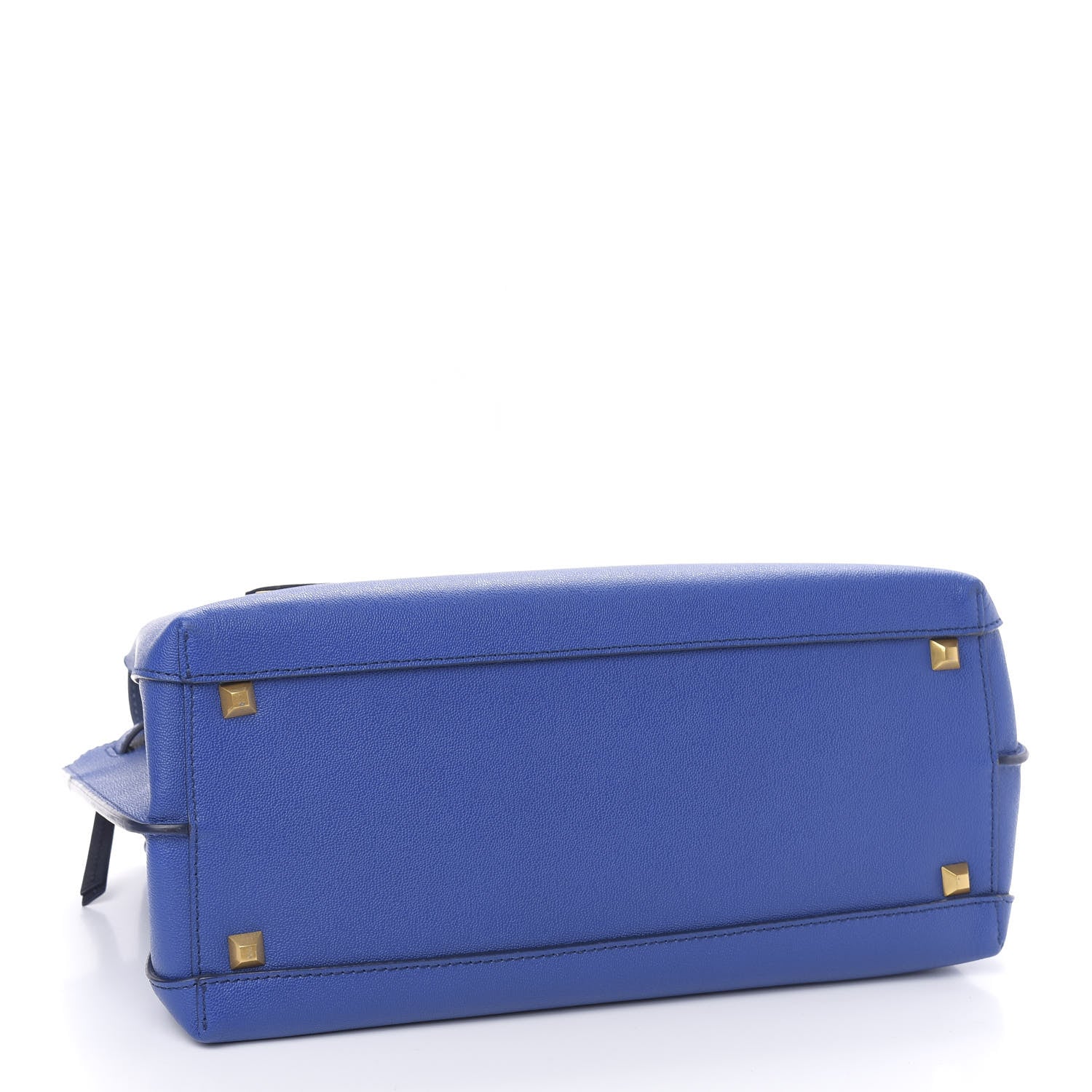 MCM Grained Calfskin Medium Milla Tote Blue 4 of 9