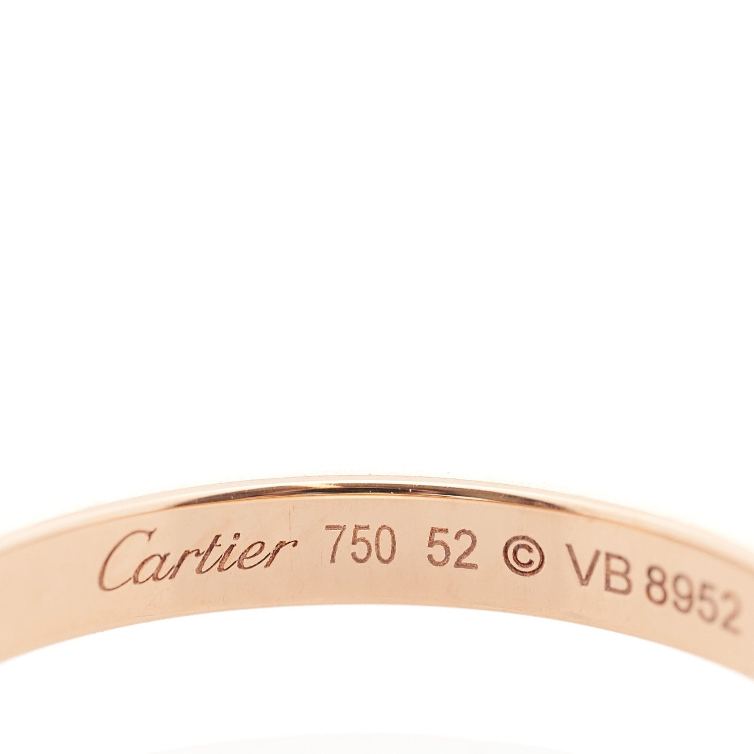 Cartier 18K Pink Gold Diamond 2.3mm D'Amour Wedding Band Ring 52 6 9 of 13