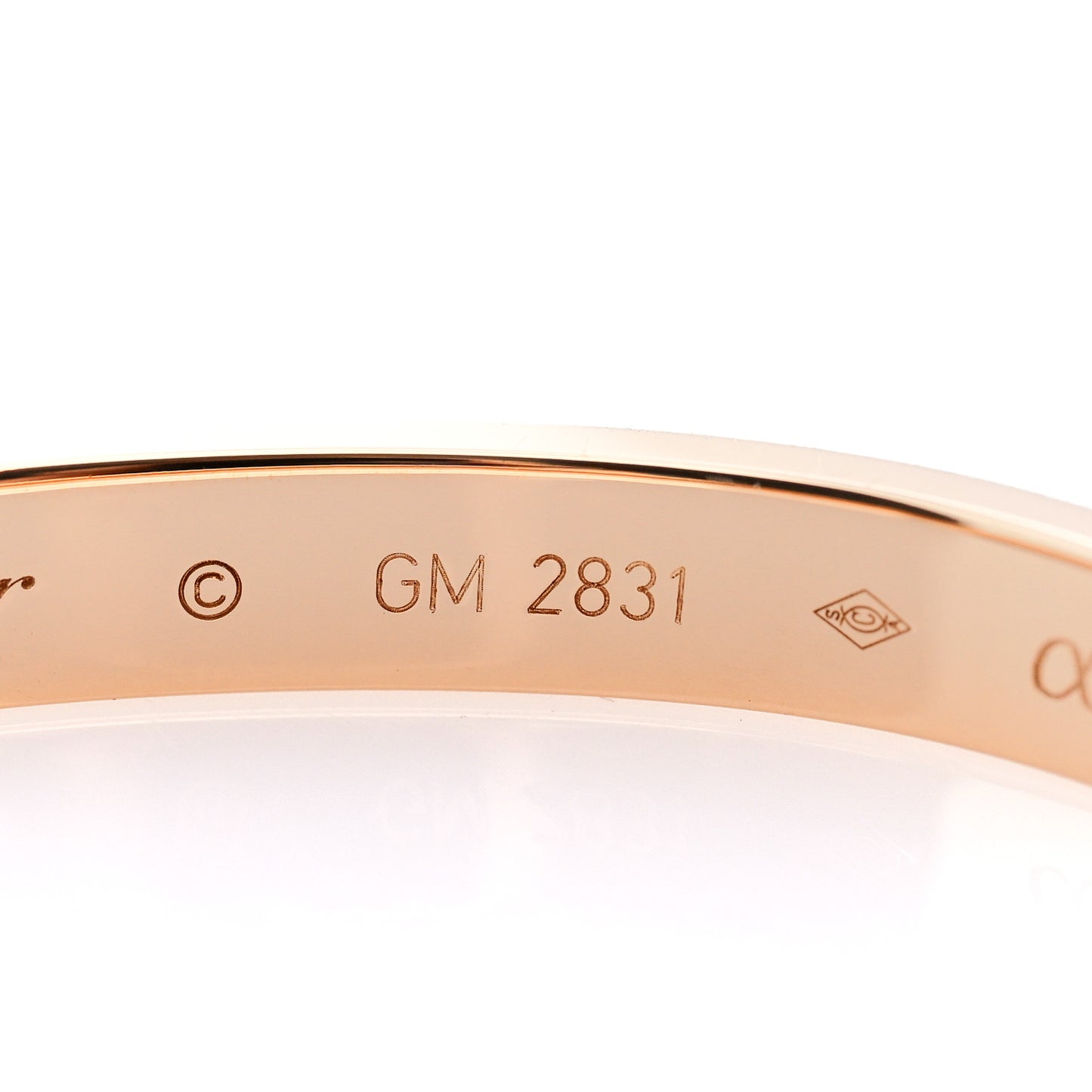 18K Pink Gold LOVE Bracelet 17