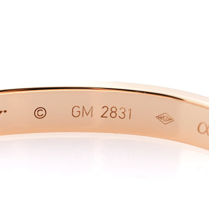 Cartier 18K Pink Gold LOVE Bracelet 17 5 of 7