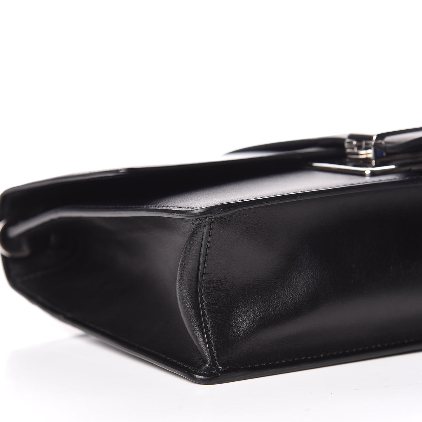 City Calfskin Ribbon Bag Black