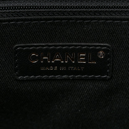Chanel Mixed Fibers Calfskin Striped Deauville Tote Black 6 of 10
