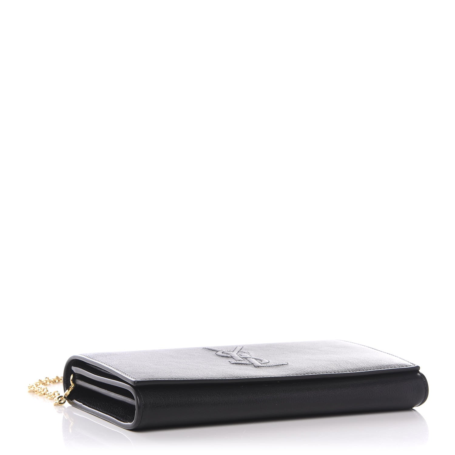 Saint Laurent Calfskin Monogram Belle de Jour Chain Clutch Black 3 of 8
