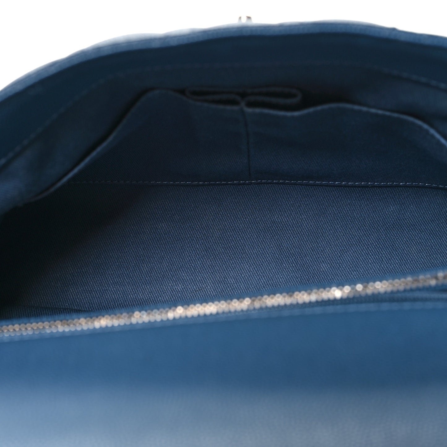 Caviar Quilted Small Coco Handle Flap Blue