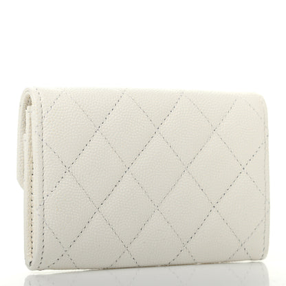 Chanel Caviar Quilted Flap Card Holder White 2 of 4
