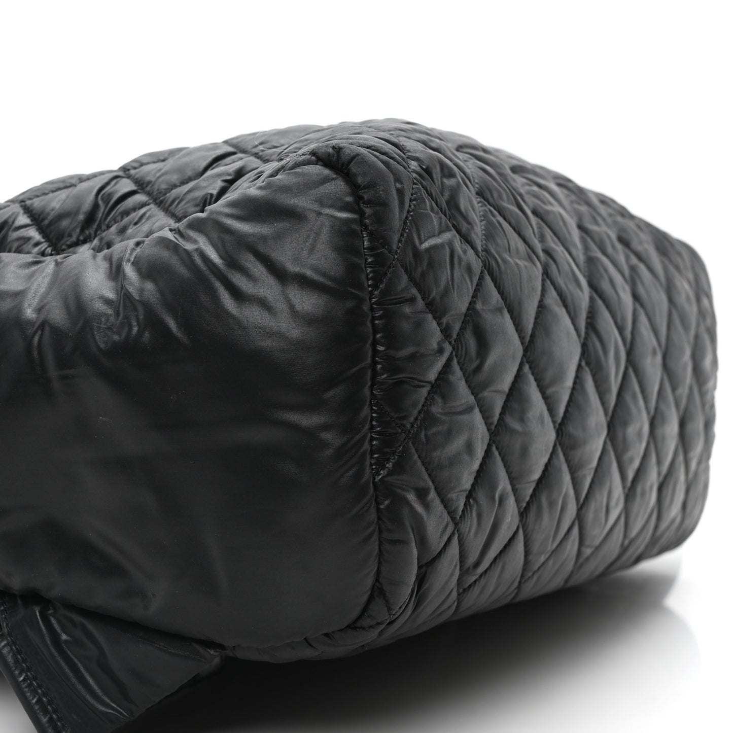Nylon Quilted Coco Cocoon Backpack Black