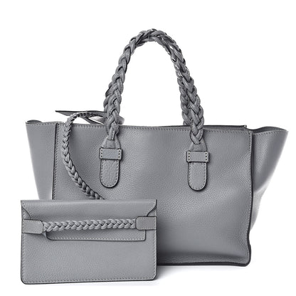 Valentino Garavani Grained Calfskin Small To Be Cool Tote Grigio Perla 1 of 9