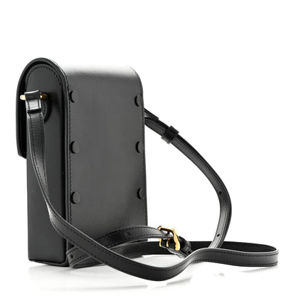 Gucci Boarded Plutone Calfskin Mini Horsebit 1955 Crossbody Bag Black 3 of 10
