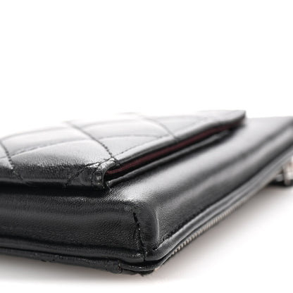 Chanel Lambskin Quilted Zip Phone Case Black 10 of 11