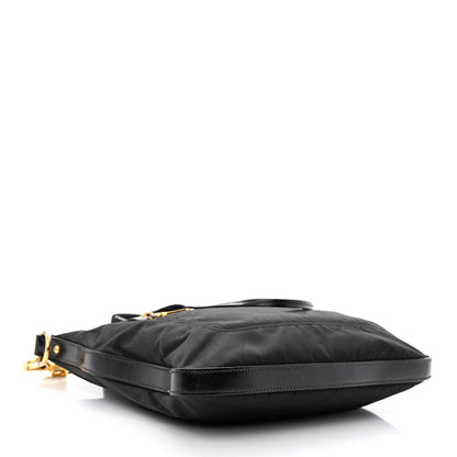 Prada Tessuto Nylon Calfskin Crossbody Bag Black 4 of 14