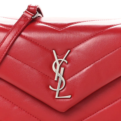 Saint Laurent Calfskin Y Quilted Monogram Toy Loulou Crossbody Bag New Lipstick 8 of 10