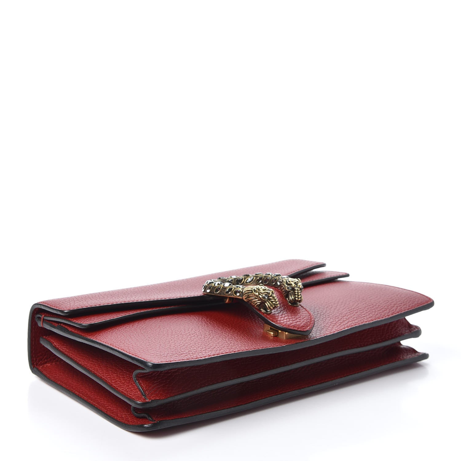 Gucci Dollar Calfskin Swarovski Crystal Small Dionysus Shoulder Bag Hibiscus Red 3 of 10
