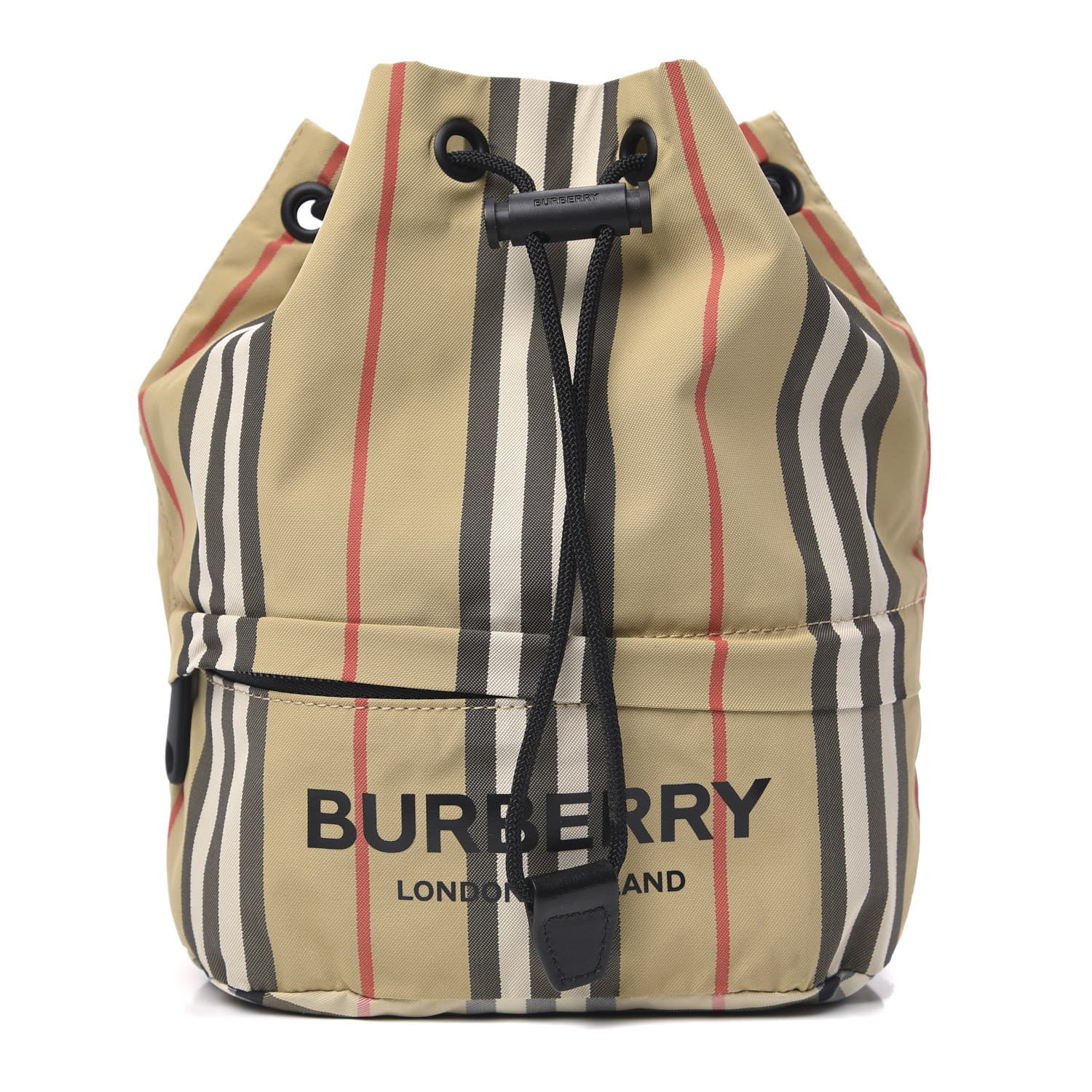 Burberry Econyl Icon Stripe Phoebe Drawcord Pouch Archive Beige 1 of 9