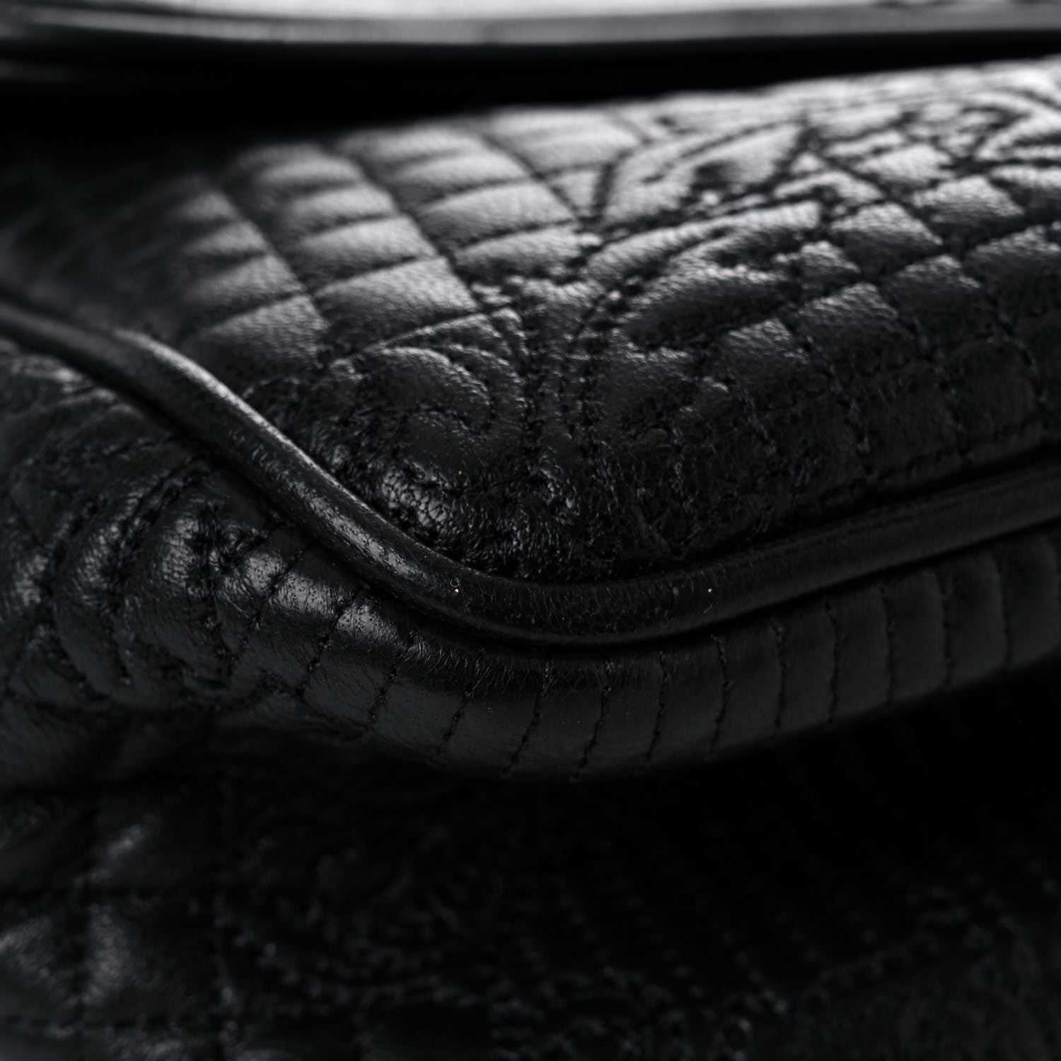 Versace Calfskin Micro Vanitas New Icon Handbag Black 8 of 14