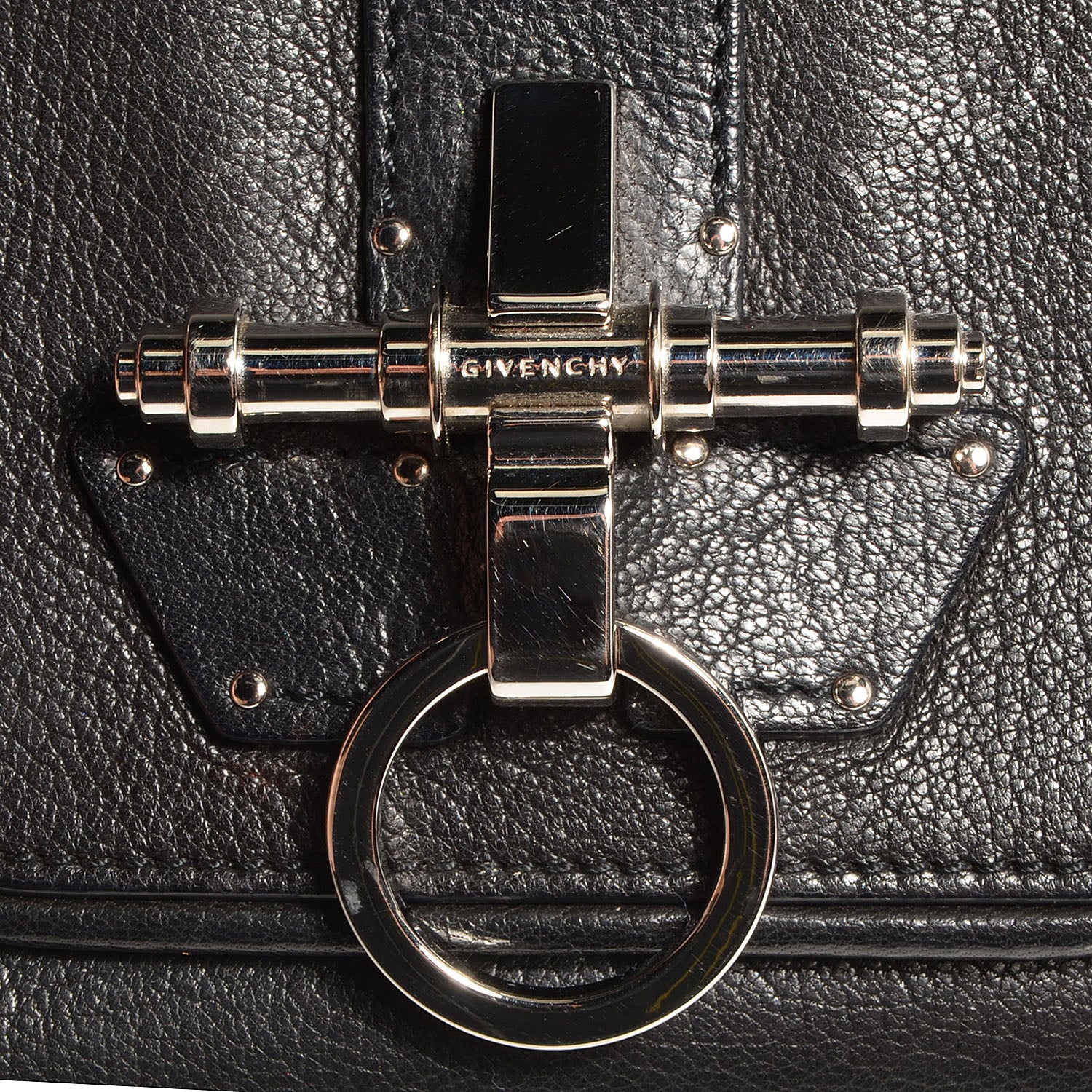 Givenchy Grained Calfskin Obsedia Clutch Black 6 of 8