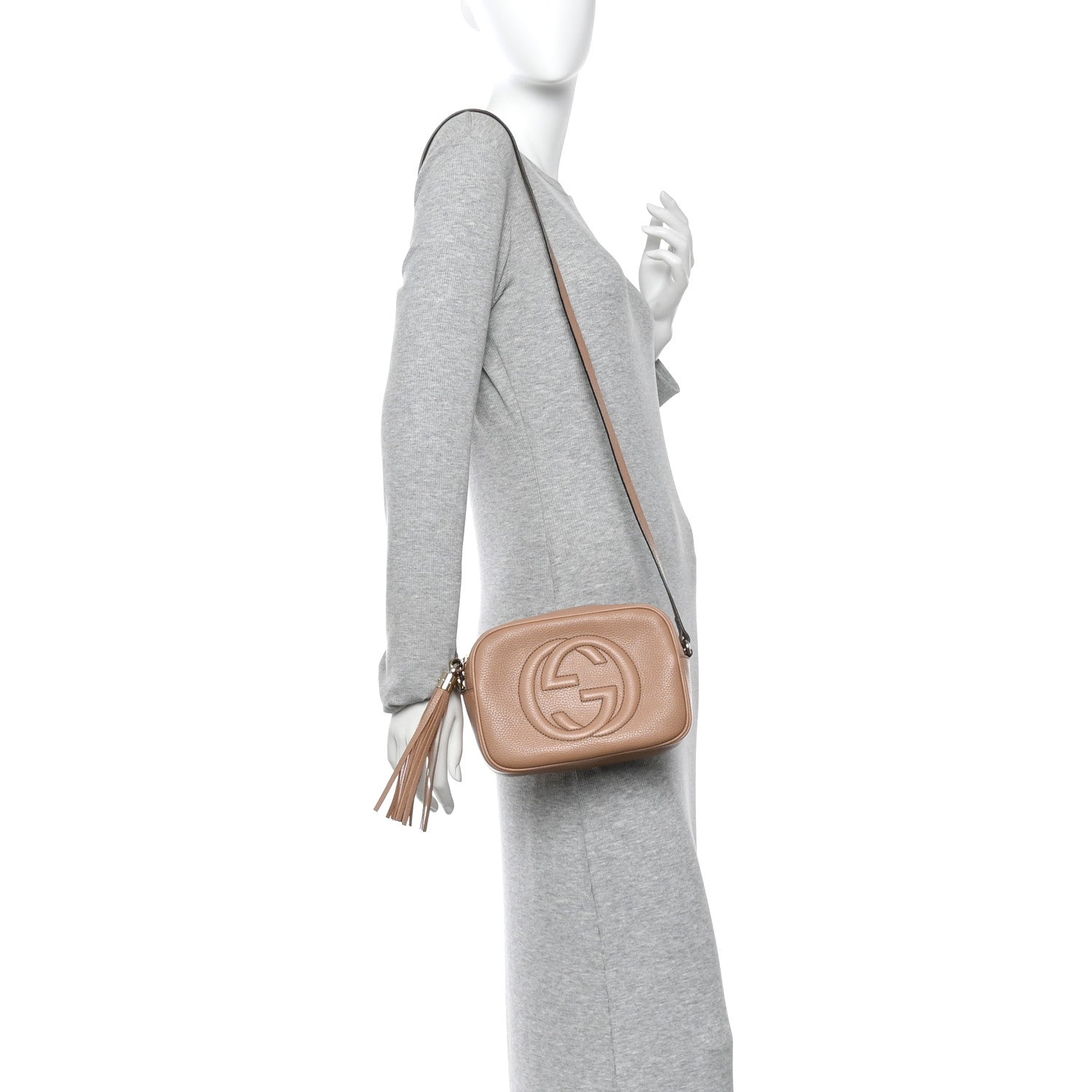 Gucci Pebbled Calfskin Small Soho Disco Bag Camelia 2 of 11