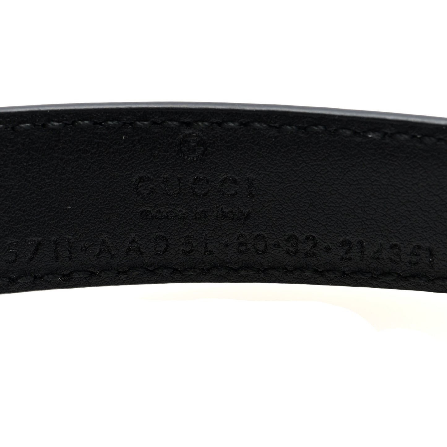 Piuma Calfskin Jumbo GG Milano 30mm Belt 80 32 Black