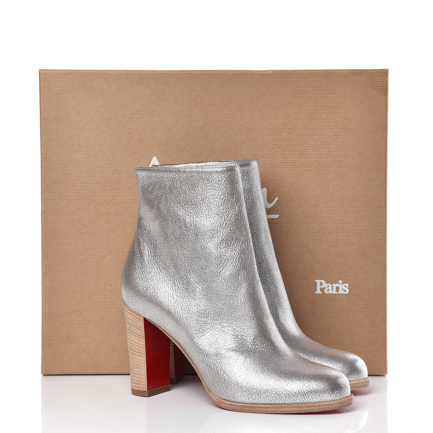 Christian Louboutin Kid Lame Washed Adox 85 Ankle Boots 36 Roche Grezzo Saponat 10 of 10