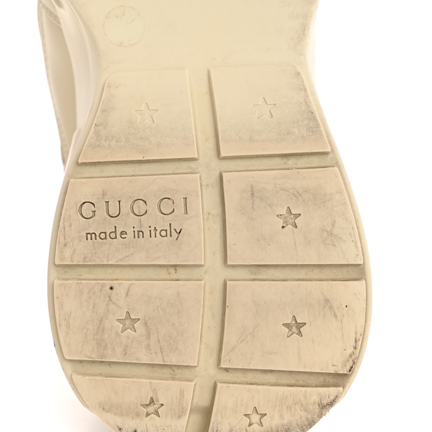 Gucci Calfskin Logo Womens Rhyton Sneakers 37 Ivory 7 of 13