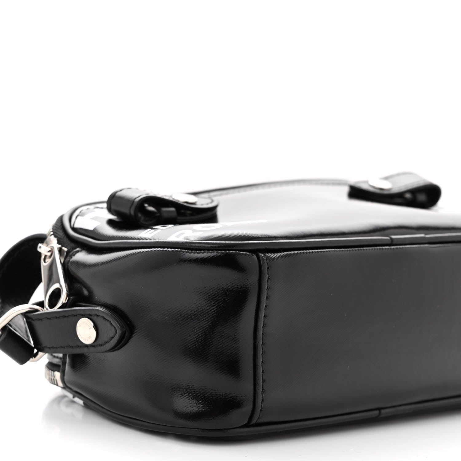 Burberry Coated Canvas Horseferry Print Micro Camera Bag Black 9 of 10