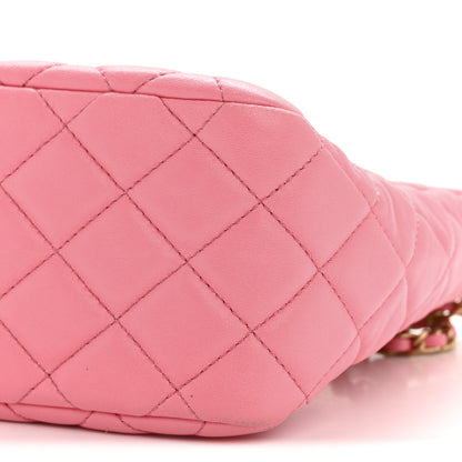 Chanel Lambskin Quilted Small Pearl Crush Hobo Pink 10 of 13