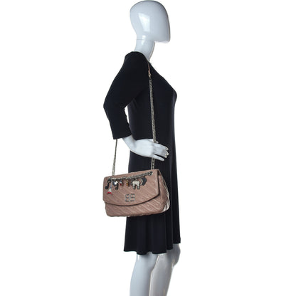 Balenciaga Calfskin BB Matelasse Logo Charms Shoulder Bag Brown 2 of 18