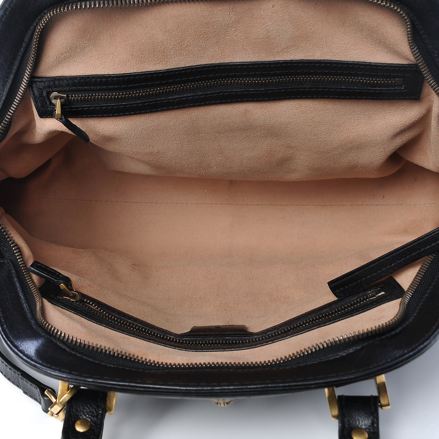 Calfskin Medium Re(Belle) Top Handle Bag Black