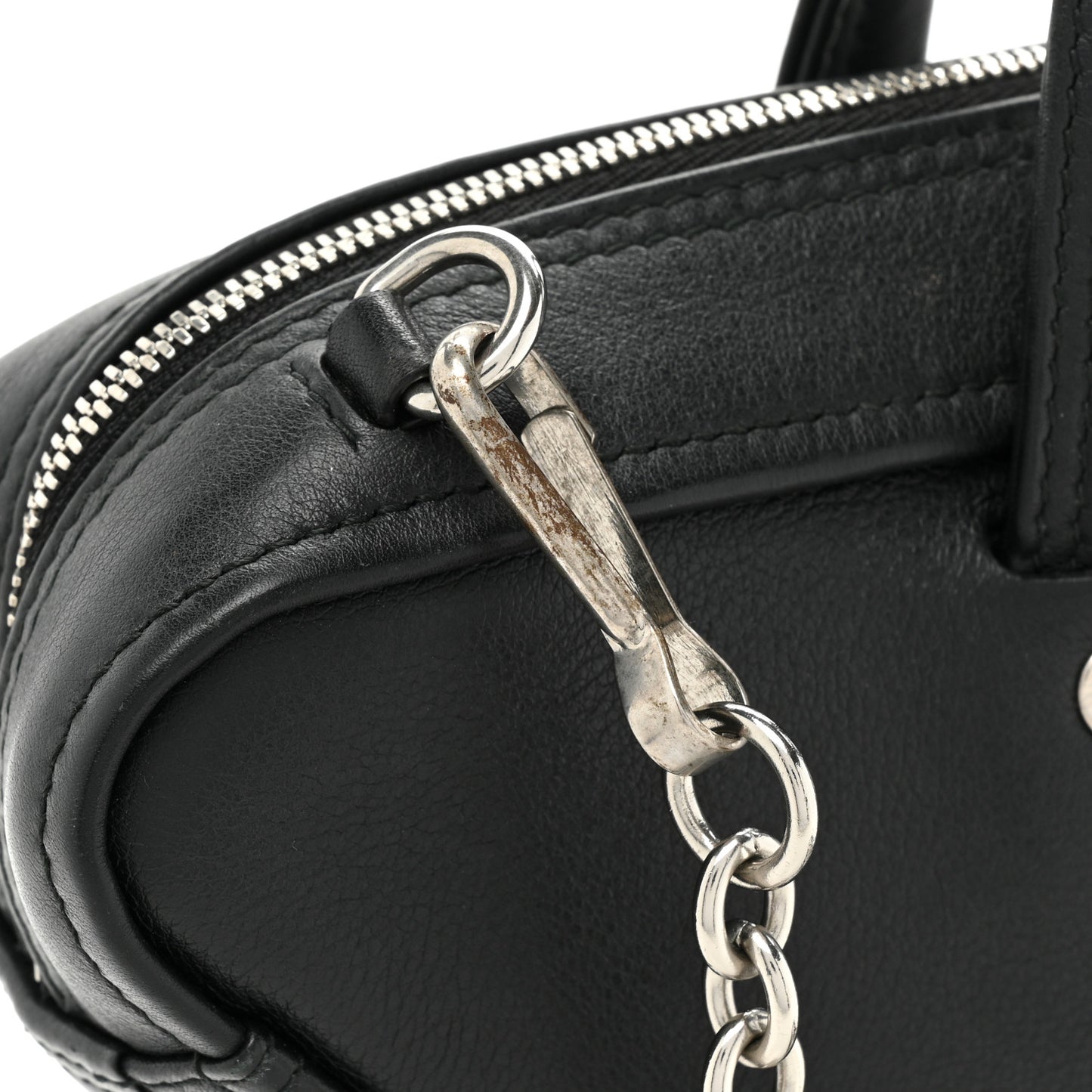Calfskin XS Triangle Chain Duffle Black