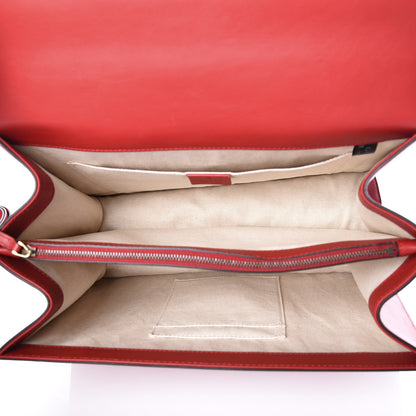 Gucci Moon Calfskin Web Large Dionysus Bamboo Top Handle Bag Hibiscus Red 8 of 10