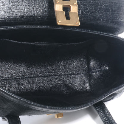 Gucci Calf Hair Calfskin Mini Bamboo Bullet Black 6 of 8