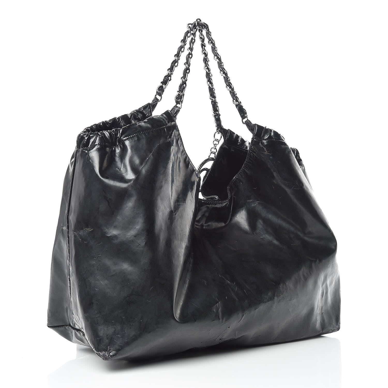Chanel Vinyl XL Coco Cabas Black 4 of 32