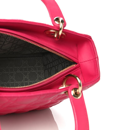 Christian Dior Lambskin Cannage Medium Lady Dior Pink 6 of 21