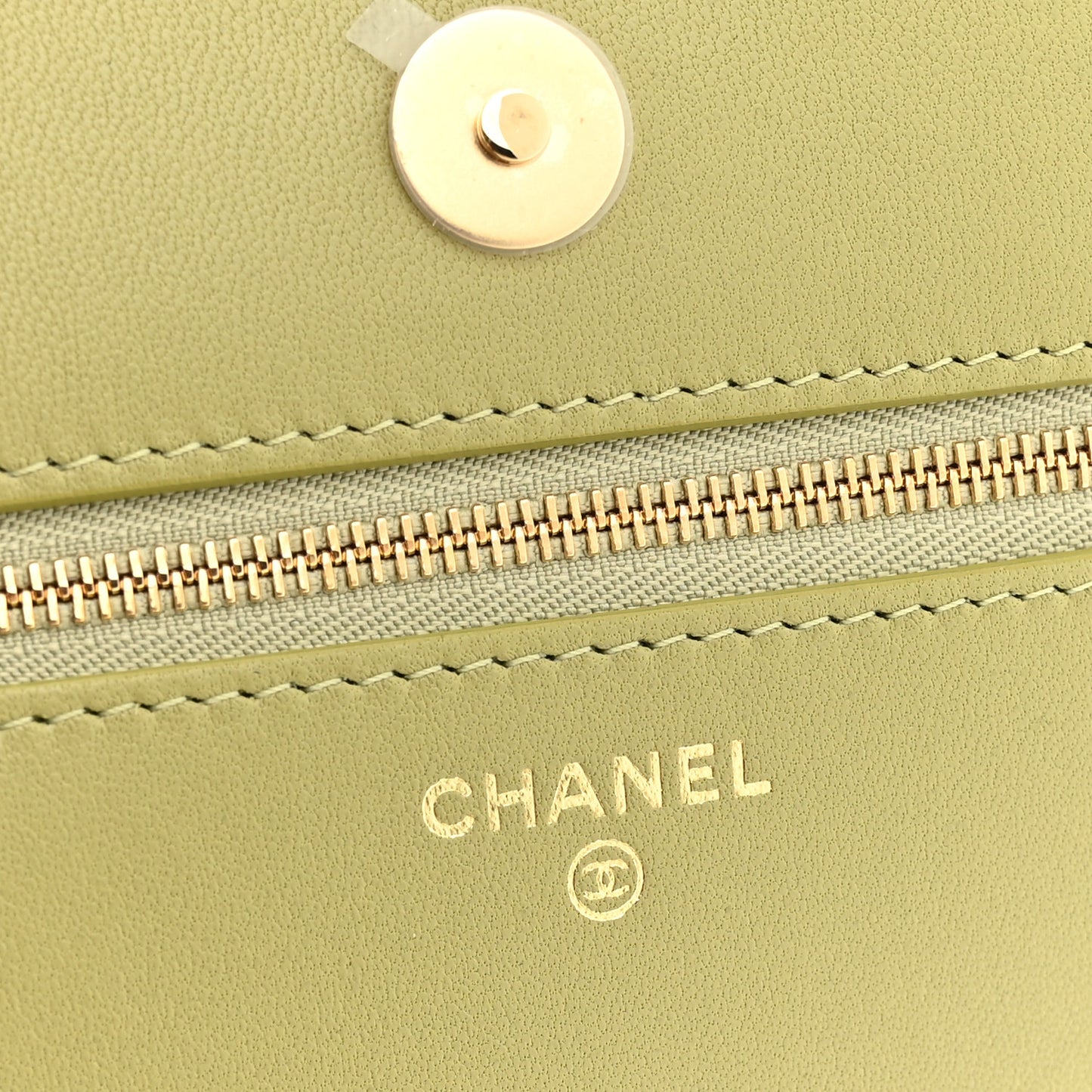 Lizard Embossed Wallet on Chain WOC Light Green