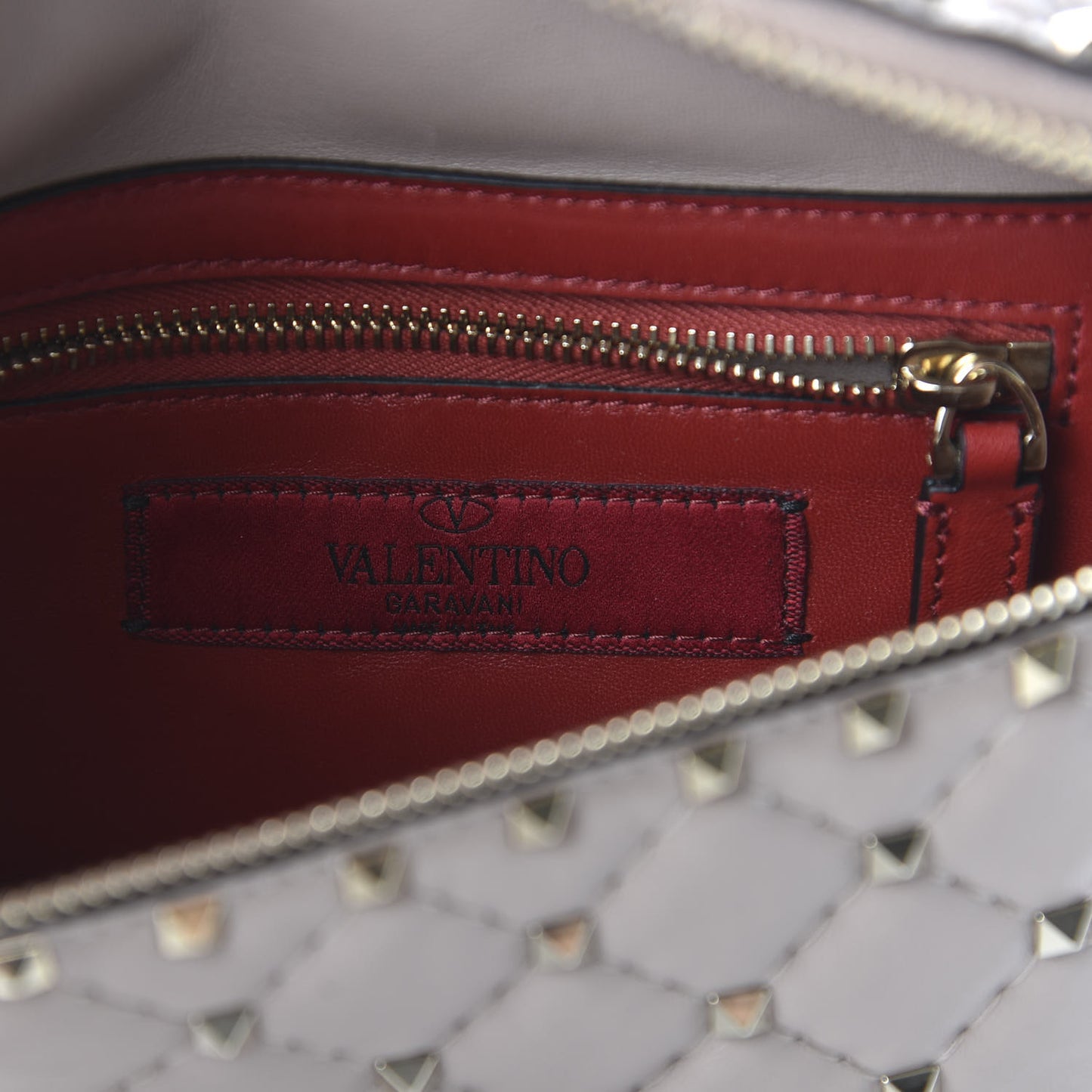 Nappa Rockstud Spike Belt Bag 85 Poudre