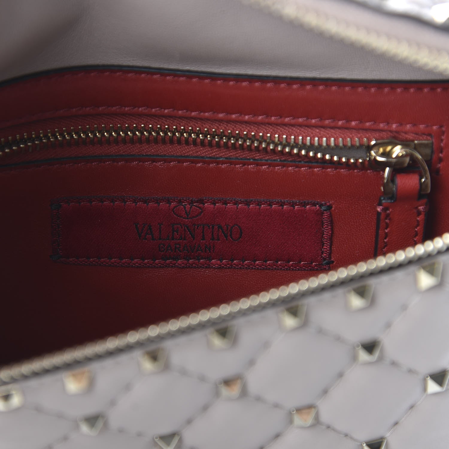 Valentino Garavani Nappa Rockstud Spike Belt Bag 85 Poudre 8 of 9