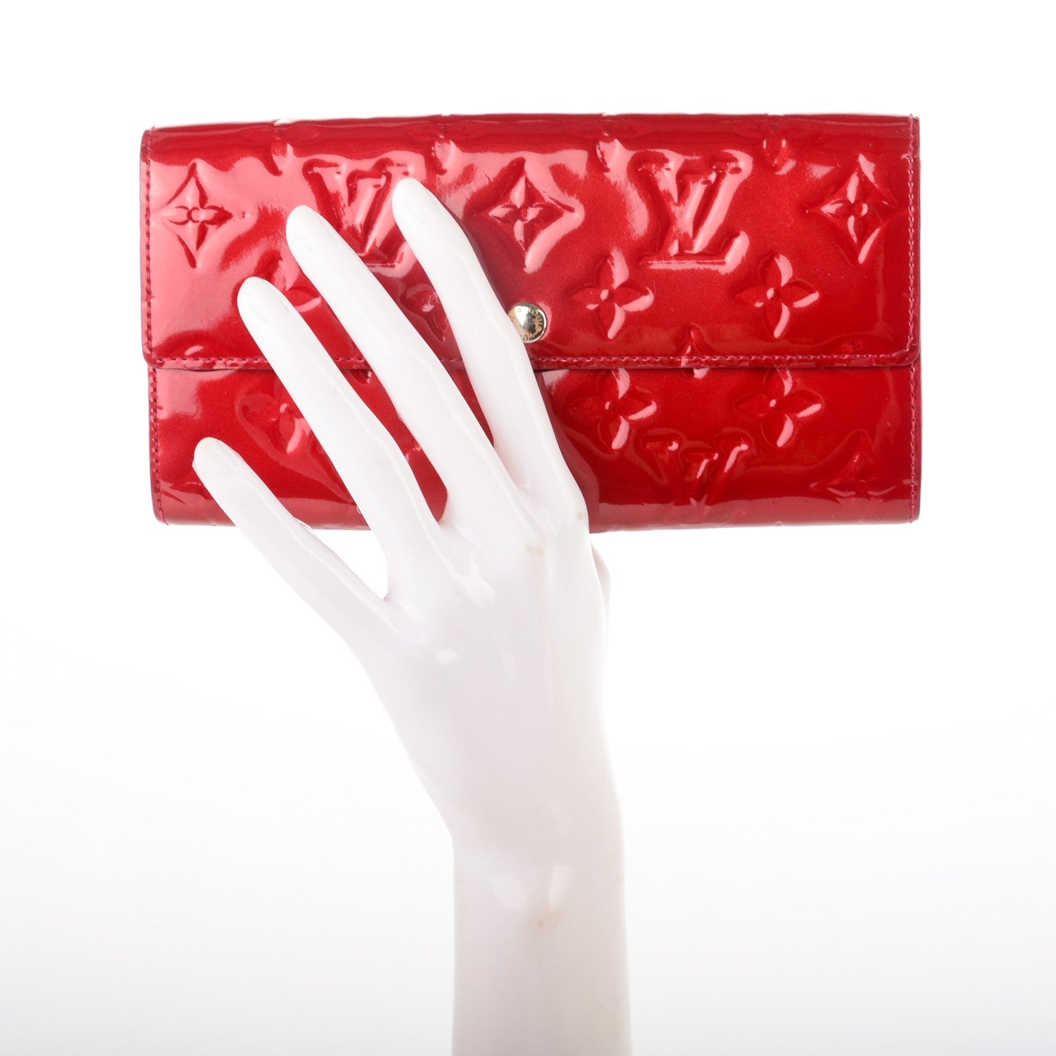 Louis Vuitton Vernis Sarah Wallet Pomme D'Amour 2 of 9