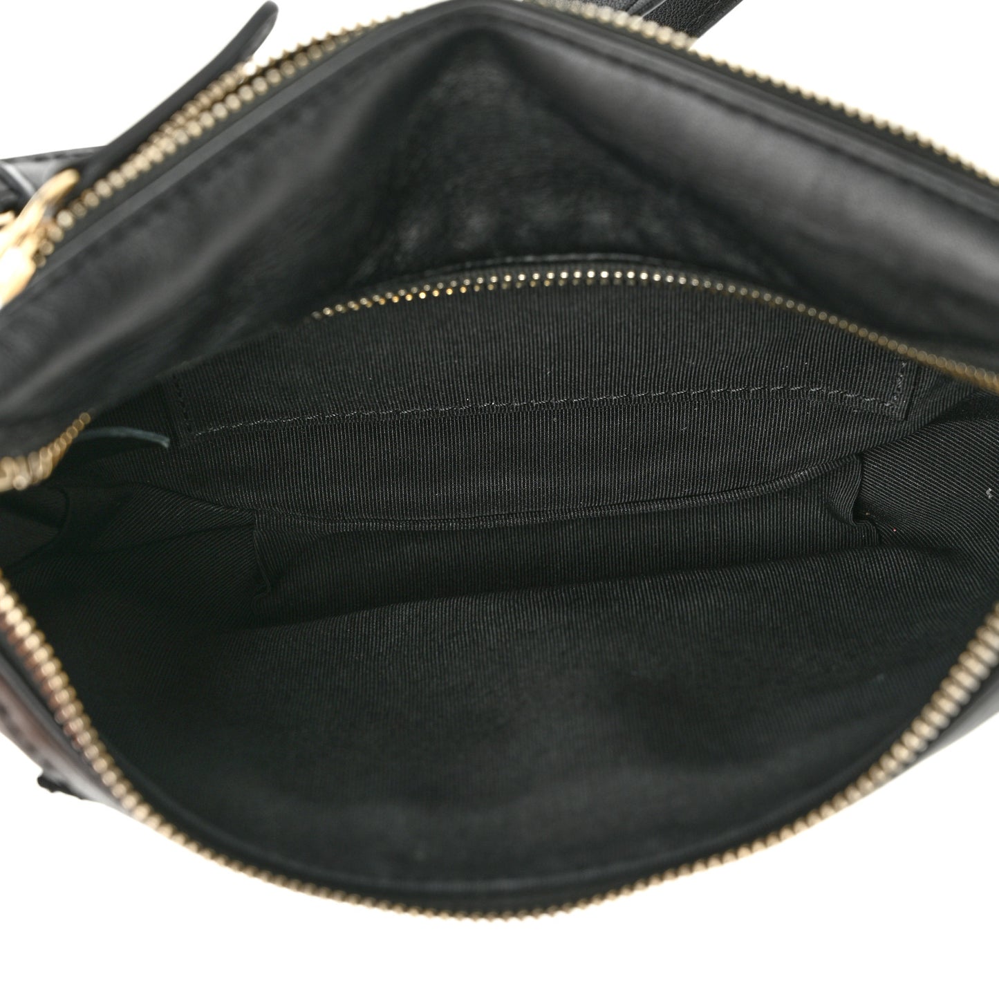 Lambskin Quilted Waist Bag Fanny Pack Black