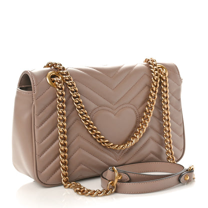 Gucci Calfskin Matelasse Small GG Marmont Shoulder Bag Porcelain Rose 2 of 9