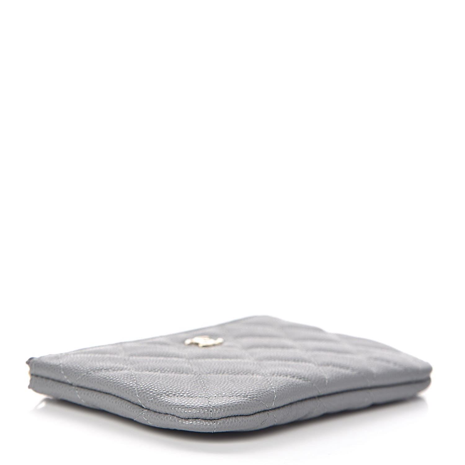 Chanel Caviar Quilted Small Cosmetic Case Grey 4 of 8