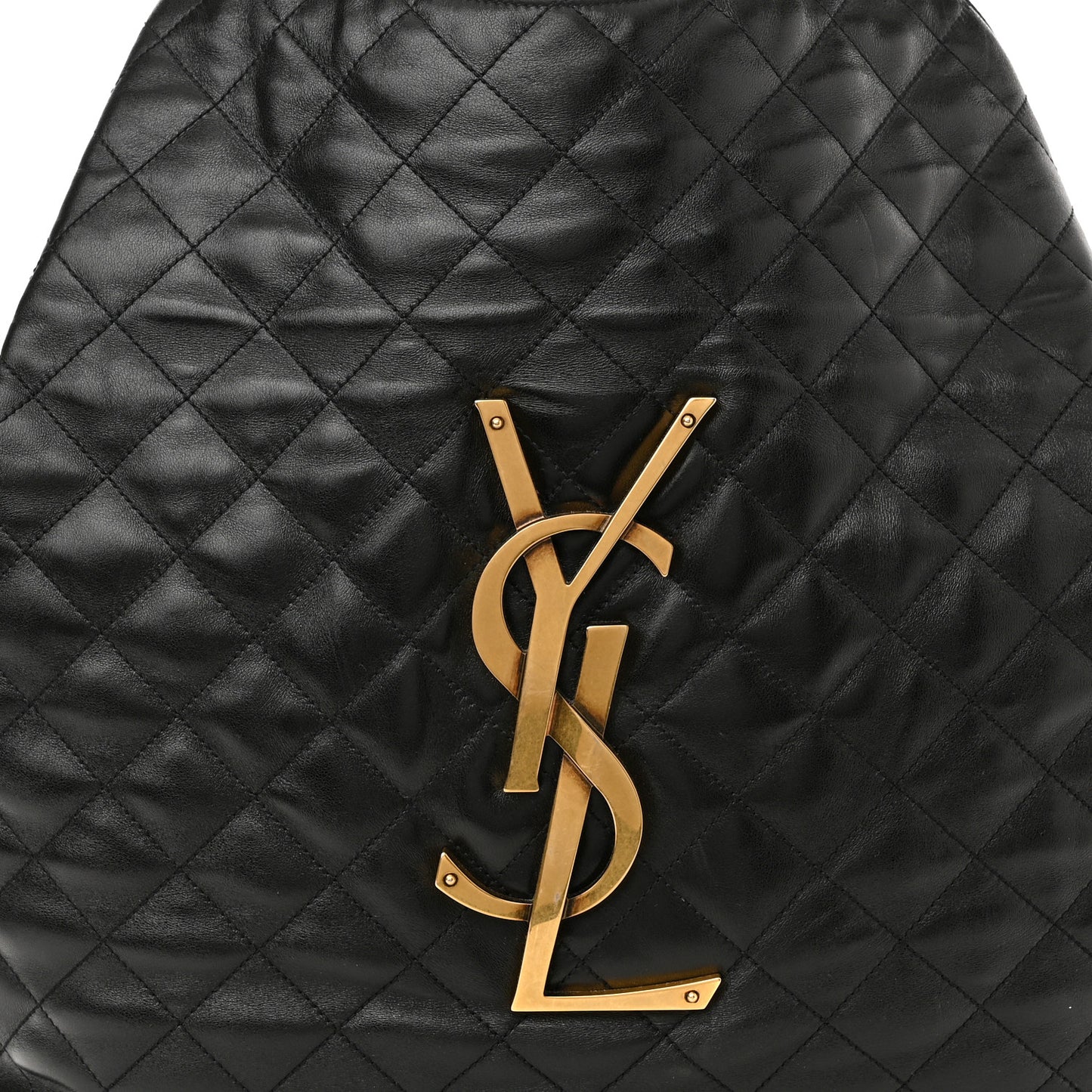 Lambskin Quilted Maxi Icare Shopping Tote Black