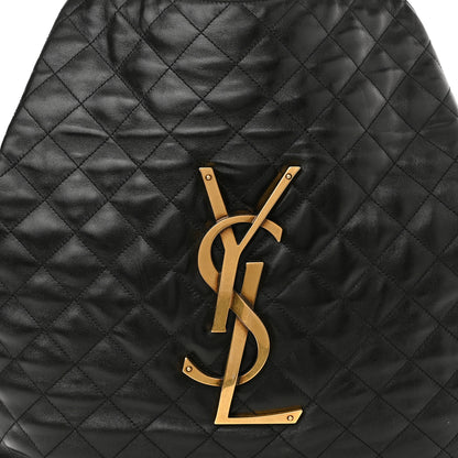 Saint Laurent Lambskin Quilted Maxi Icare Shopping Tote Black 8 of 11