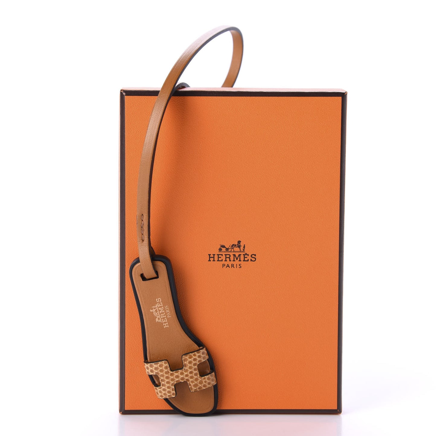 Lizard Butler Calfskin Hunter Oran Nano Bag Charm Sesame Naturel