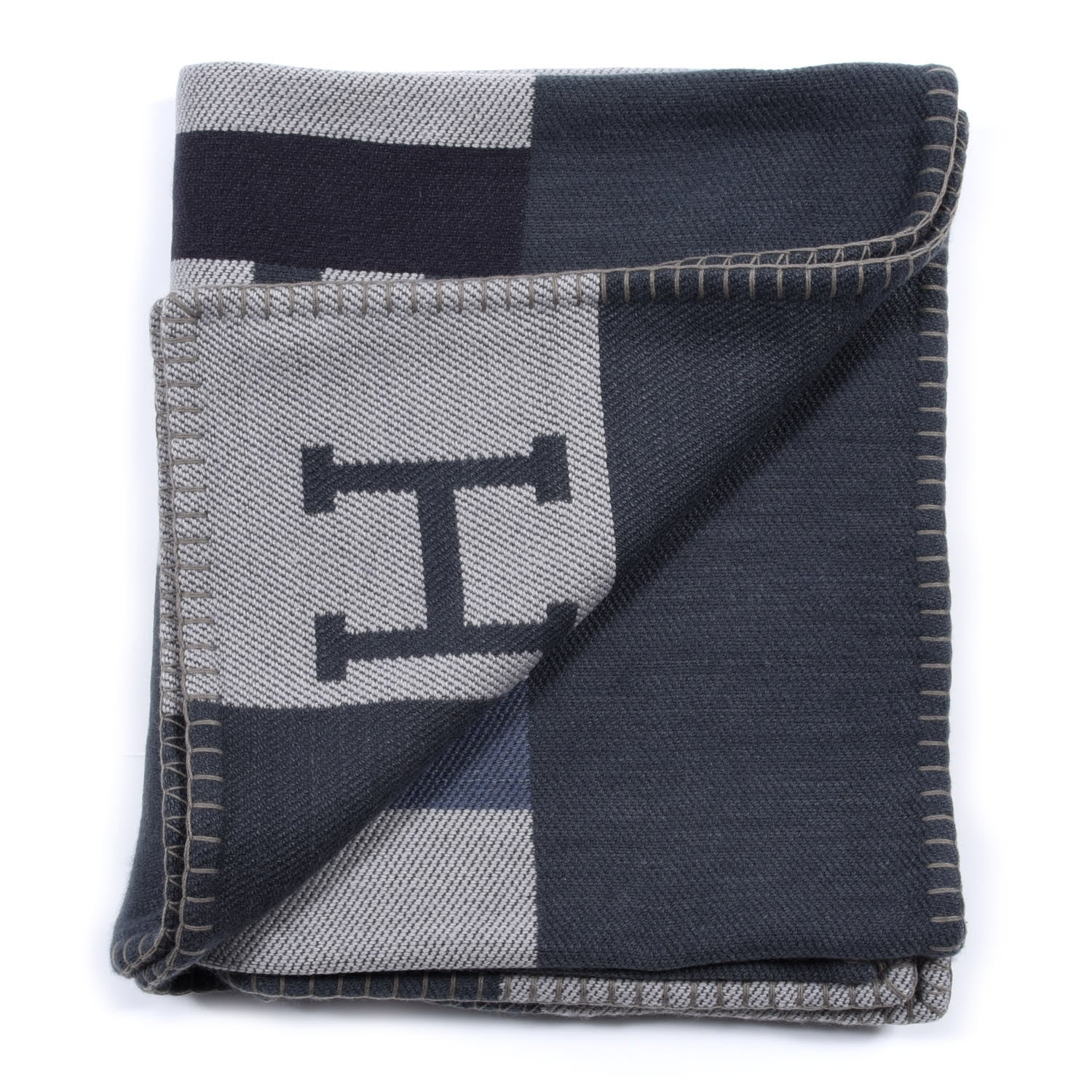 Hermes Cashmere Avalon Rocabar Blanket Anthracite 2 of 3