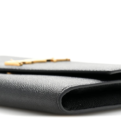 Saint Laurent Grain De Poudre Uptown Chain Wallet Black 10 of 12