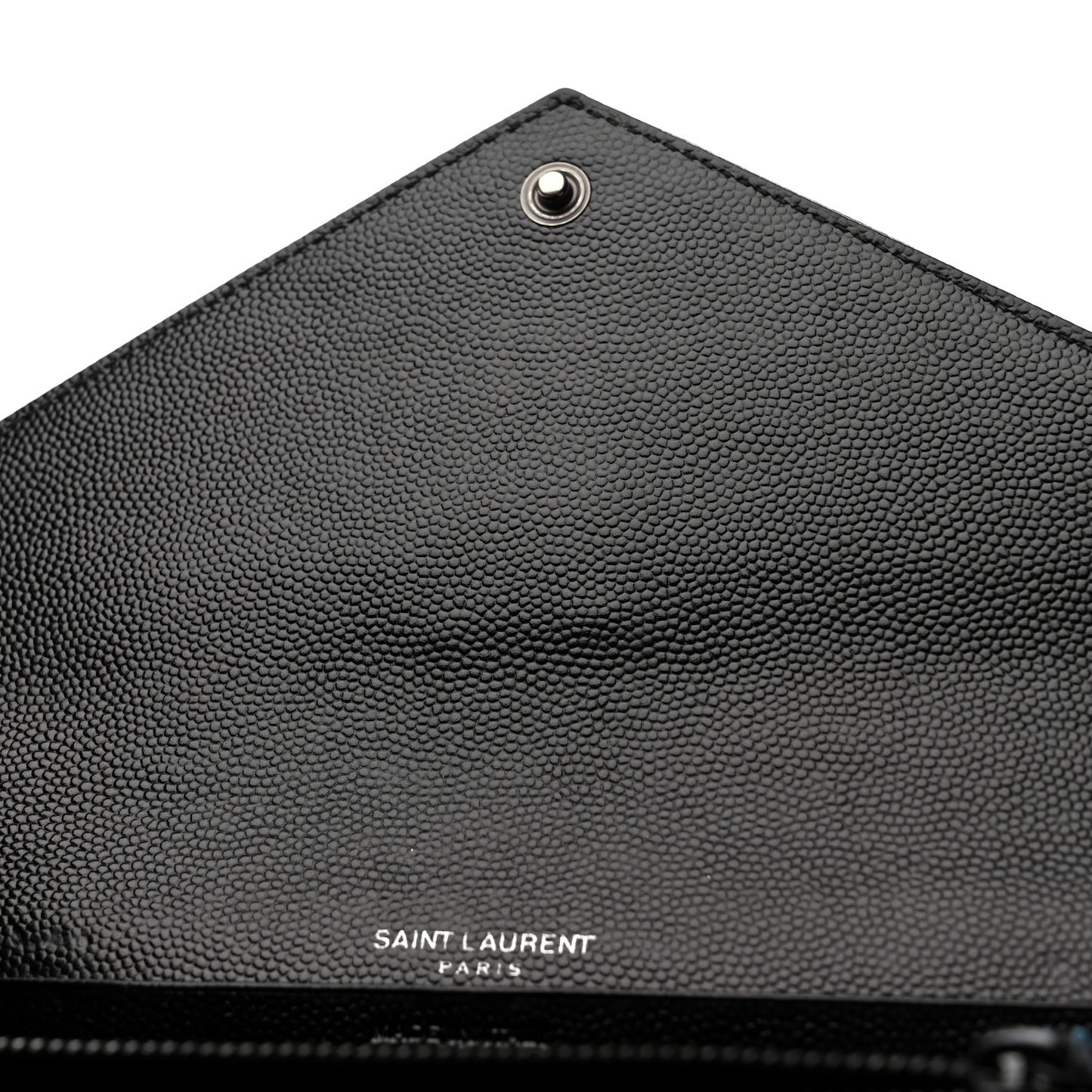 Grain De Poudre Matelasse Chevron Monogram Flap Wallet Black